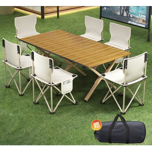 Кемпинговый комплект “Outdoor Group Set” Удлинённый складной стол + 6 кресел