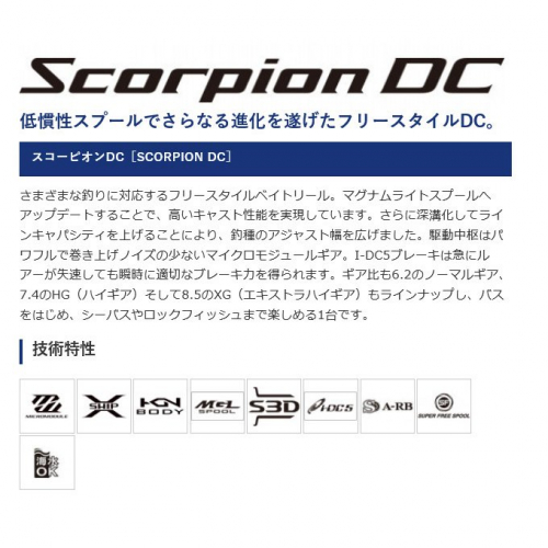 Shimano 21 Scorpion DC 150 RIGHT