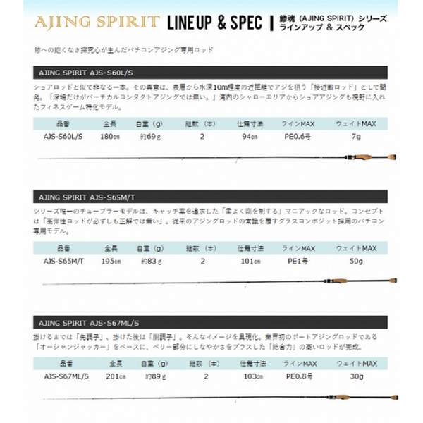 Ajing Spirit AJS-S67ML/S