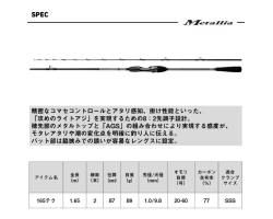 Daiwa 25 Metallia Light Aji 165